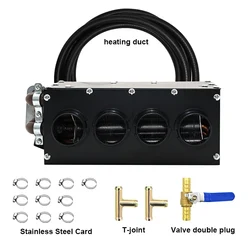 Universal Car Heater Connection Tank Heating Fan 12V/24V For Van Truck Bulldozer Excavator Air Warmer Defroster