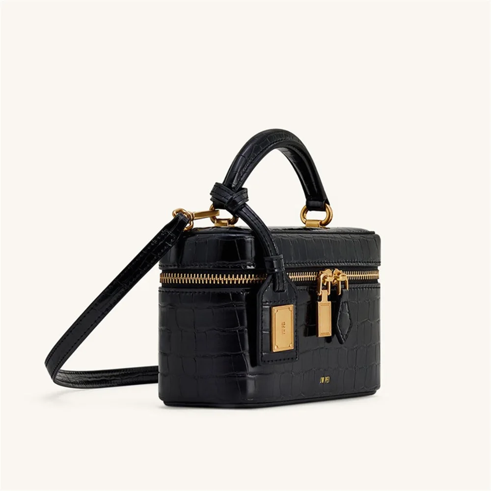 Neues Produkt JWPEI Box-Style Handtasche mit Krokodilmuster - rechteckige Tasche, einzelner Schultergurt, kleine quadratische Tasche