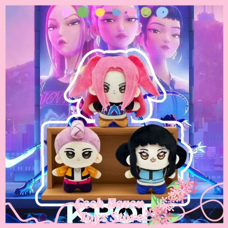 Anime kpop saja meninos boneca de pelúcia 10cm bonito kpop demônios caçadores jinu abby romance filme de pelúcia anime periferia fãs presentes