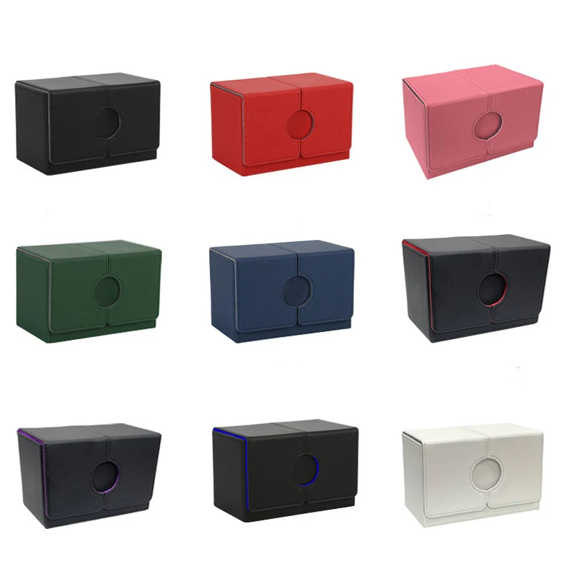 Boîte de jeu de cartes avec plateau à dés pour cartes MTG, plus de 160 cartes, boîte de rangement pour cartes, convient pour TCG CCG, étui en cuir PU à aimant puissant pour cartes de collection