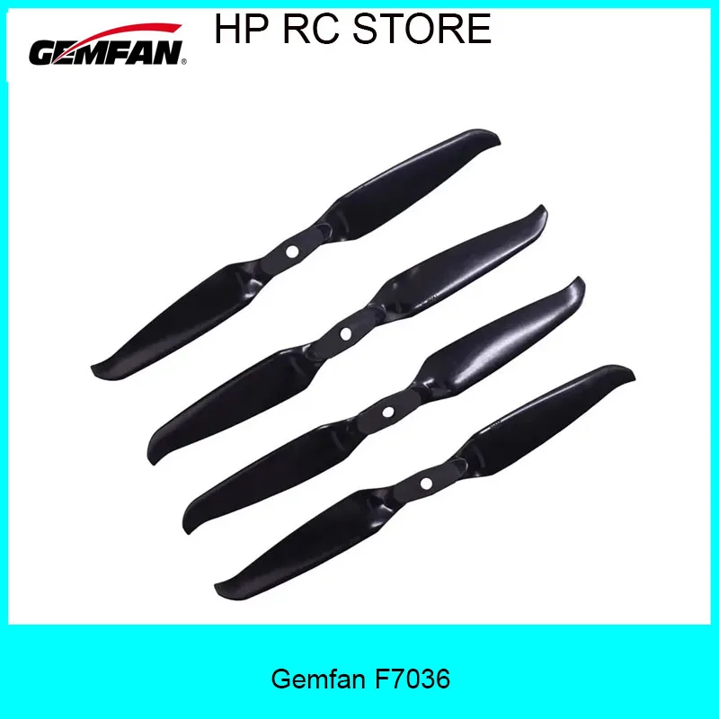 2 Paar Gemfan F7036 7-Zoll-Faltpropeller mit 2 Klingen / 3 Klingen aus Glasfaser-Nylon für FPV 7-Zoll-Drohnen mit großer Reichweite