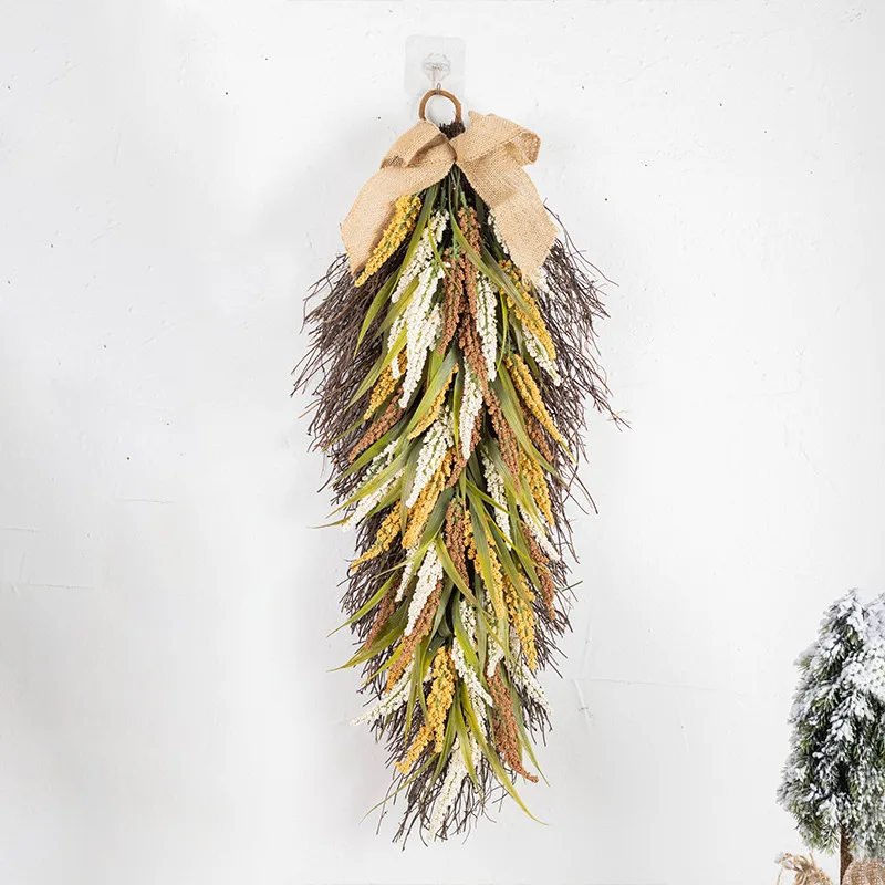 Wheat ear simulation vine tree door hanging decoration