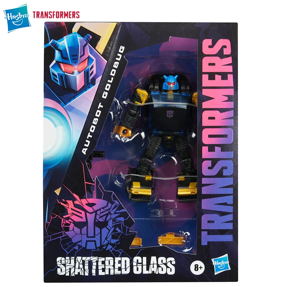 

[In-Stock] Hasbro Transformers Shattered Glass Collection Autobot Goldbug 14cm Deluxe Class Anime Action Figure Model Gift Toys