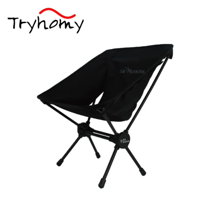 

Lightweight Camping Chair Outdoor Folding Chair Camping Equipment Fishing Chair Portable Aluminum Alloy Beach Moon Chair