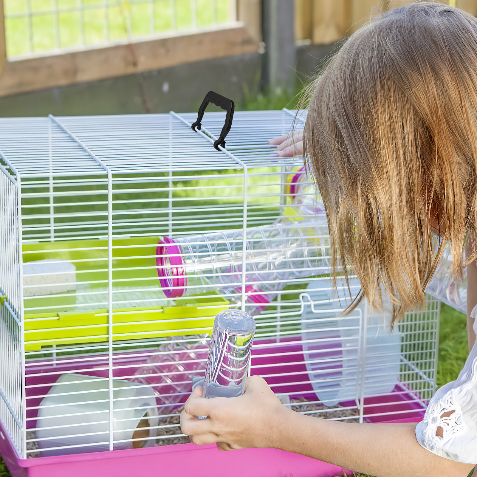 

10pcs Pet Cage Handles Lightweight Durable Replacement Crate Handle for Bird Hamster Cage Accessories Plastic