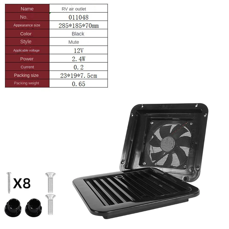 Exhaust Fan Air Outlet Radiator Exhaust Fan Ventilation Vent Ventilation Fan Accessories-AA25