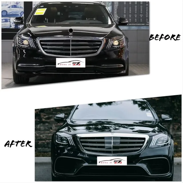 Factory Direct Sales Body Kits For Mercedes Benz W222 2014 Upgrading To S63 AMG 2022 To S65 AMG To S450 Car Bumper For W222