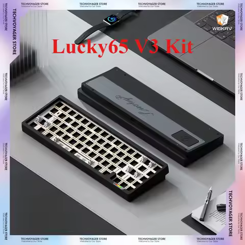 Weikav Lucky65 V3 Mechanical Keyboard Kits Aluminium Alloy Custom Wireless Tri-Mode Gaming Keyboard Kit PC E-Sports Accessories