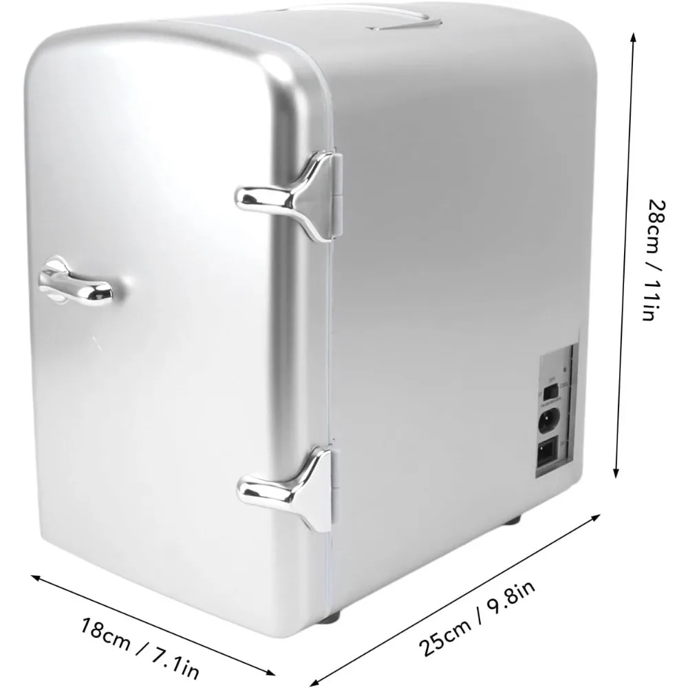 Frigo portatile, frigorifero e scaldino AC100-240V Mini frigorifero da 4 litri per viaggi (spina americana)