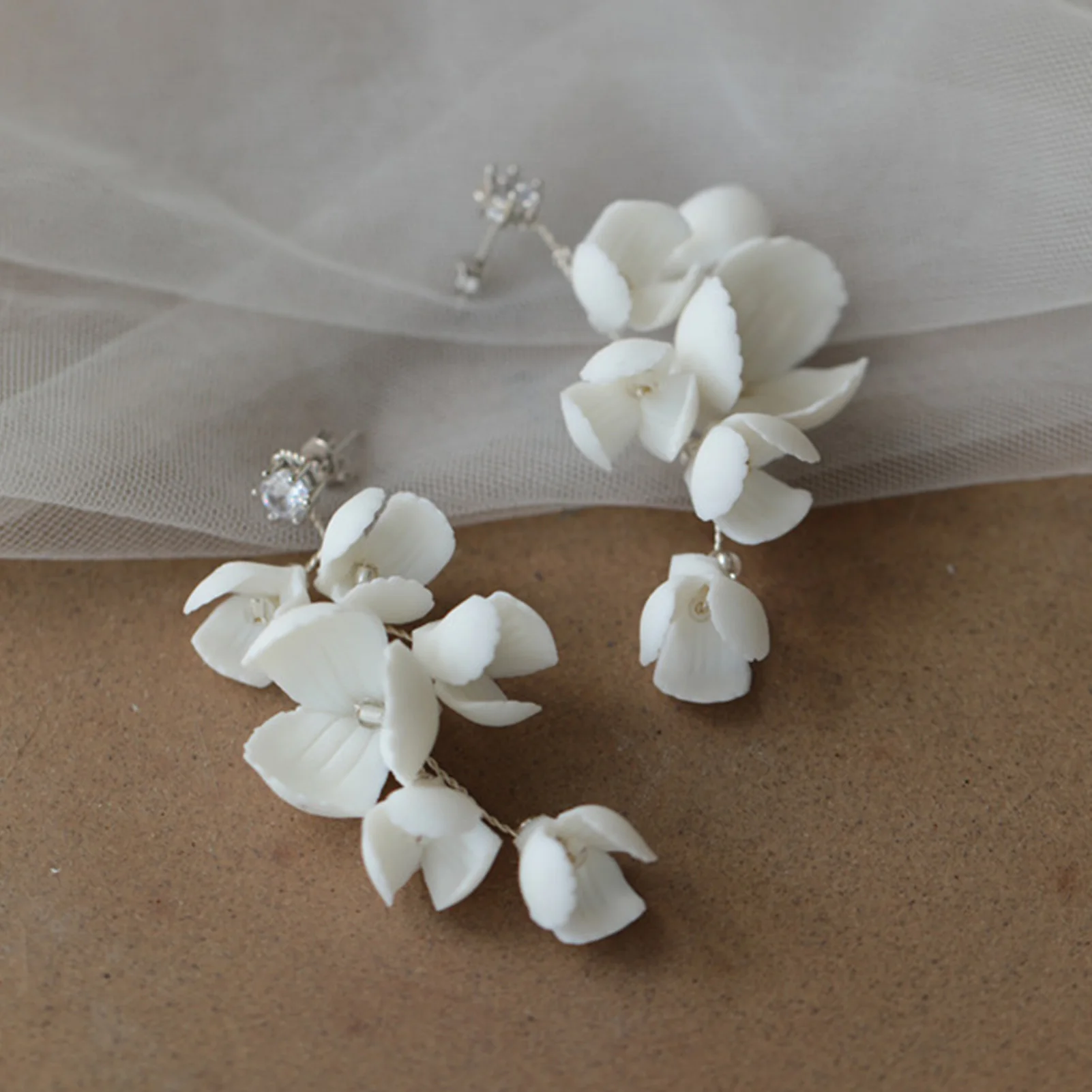 Sisir Rambut Wanita/Aksesoris Rambut Antislip Keramik Bunga Alat Penata Rambut untuk Penataan Rambut Keriting Tebal