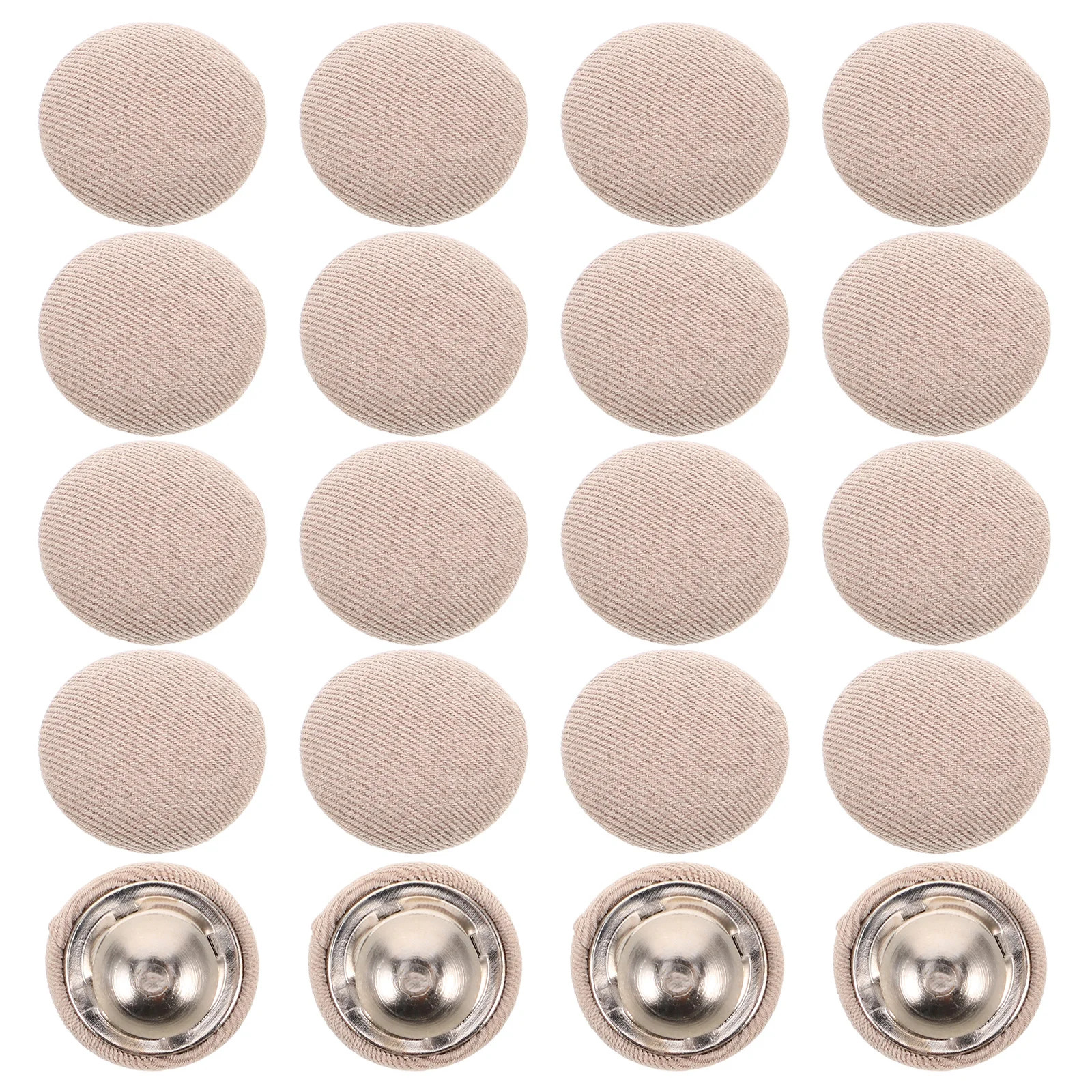 

20Pcs Decorative Buttons Cloth Covered Round Hat Snap Fasteners No Sew Replacement for Baseball Cap Trucker Cap Sun Hat Repair