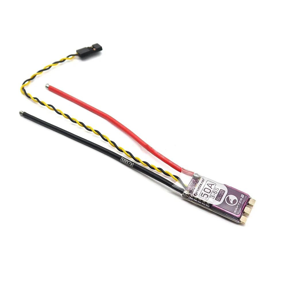 

FLYCOLOR Raptor5 Бесщеточный ESC 3-6S Дрон ESC 32Bit G701 PWM 128K Single 20A 35A 45A 50A ECS Dshot Proshot для гоночных дронов FPV