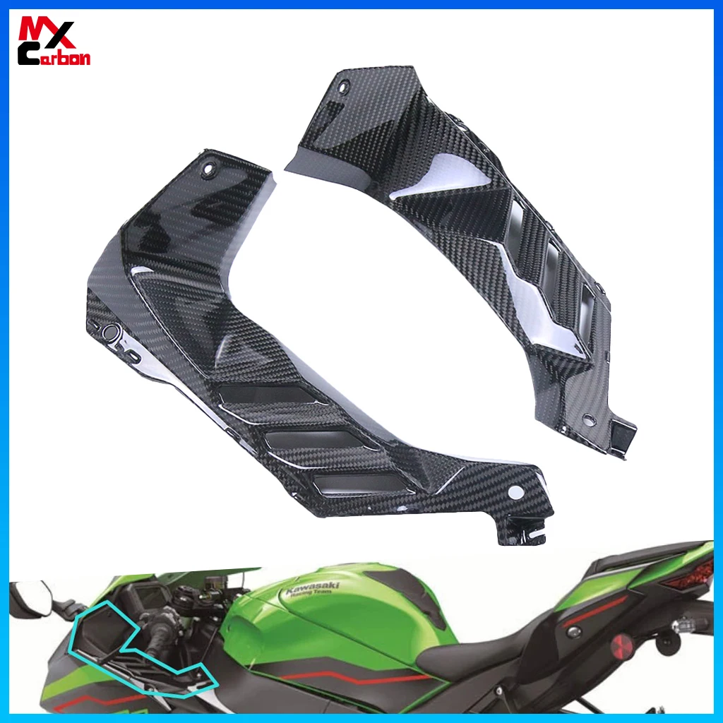 

Motorcycle Side Panels Fairings For Kawasaki ZX10R 2021 2022 2023 Full Carbon Fiber Dash Panel Side Covers Accessories