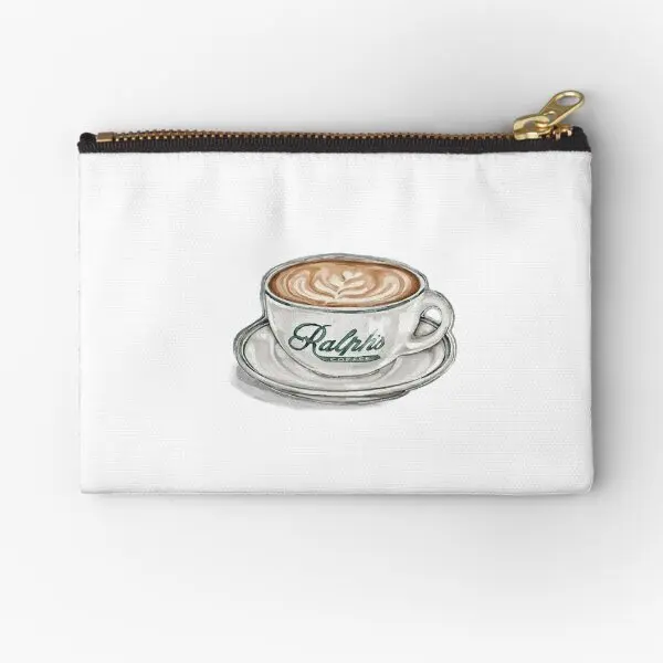 Acuarela Ralph Is Coffee Cup bolsas con cremallera calcetines de bolsillo ropa interior clave dinero bragas cosméticas embalaje pequeña cartera bolsa hombres