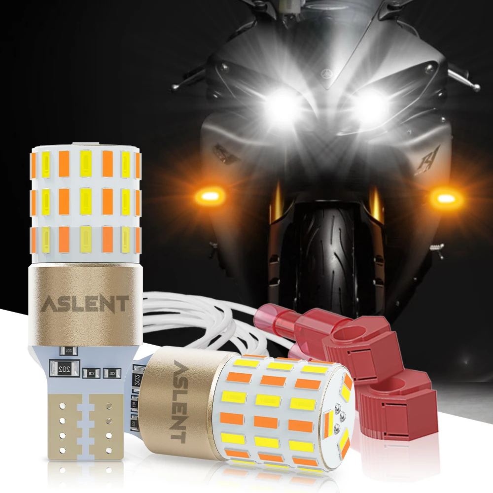 

2pcs T15 T10 W5w Led Yellow Turn Signal Lamp Motorcycle White ice blue Daytime Running Light DRL Super Bright Moto Scooter 12v