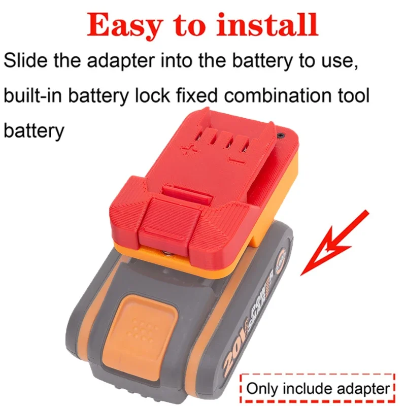 Imagem -04 - Adaptador de Bateria para Lidl Parkside Acessório Ferramenta Elétrica X20v Li-ion Tool Converter para Worx 20v 4pin