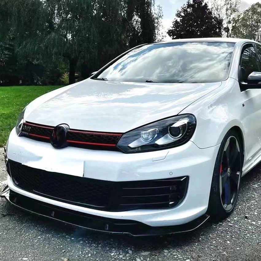 3pcs For Volkswagen Golf 6 MK6 GTI GTD 2009-2013 Car Front Bumper Lip Spoiler Splitter Diffuser Cover Deflector Body Kit Tuning