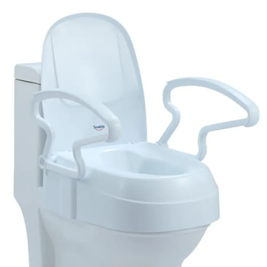 

Raised Toilet Seat Risers for Seniors Elevated Toilet Seat with Handles 3-Level Height Adjustable Support up to 300 Lbs