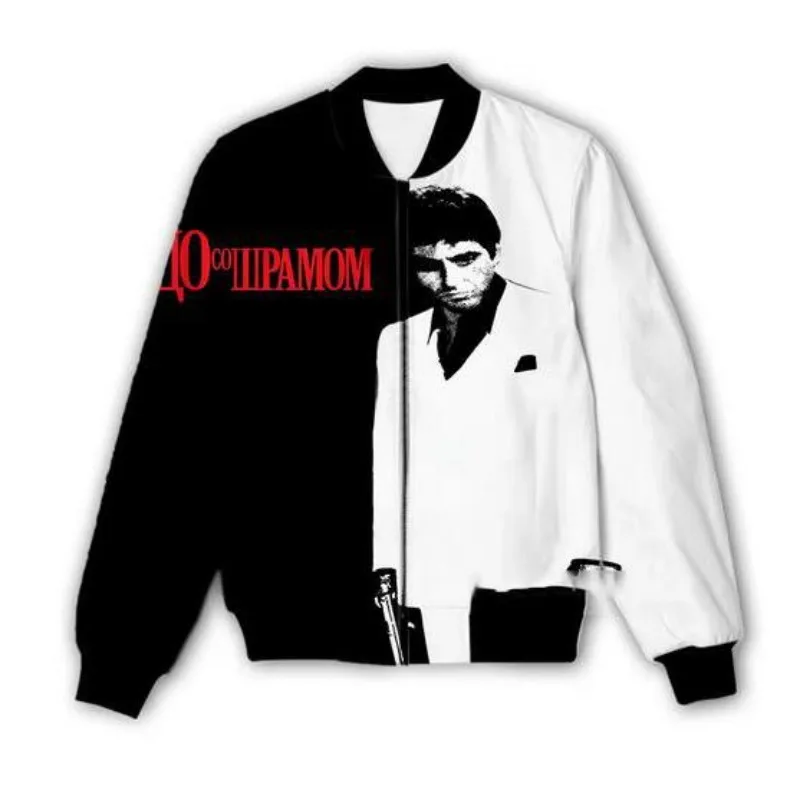 

New Men/Women Scarface 3D Printed Jacket Fashion Streetwear Men Loose Sporting Jacket & Coat