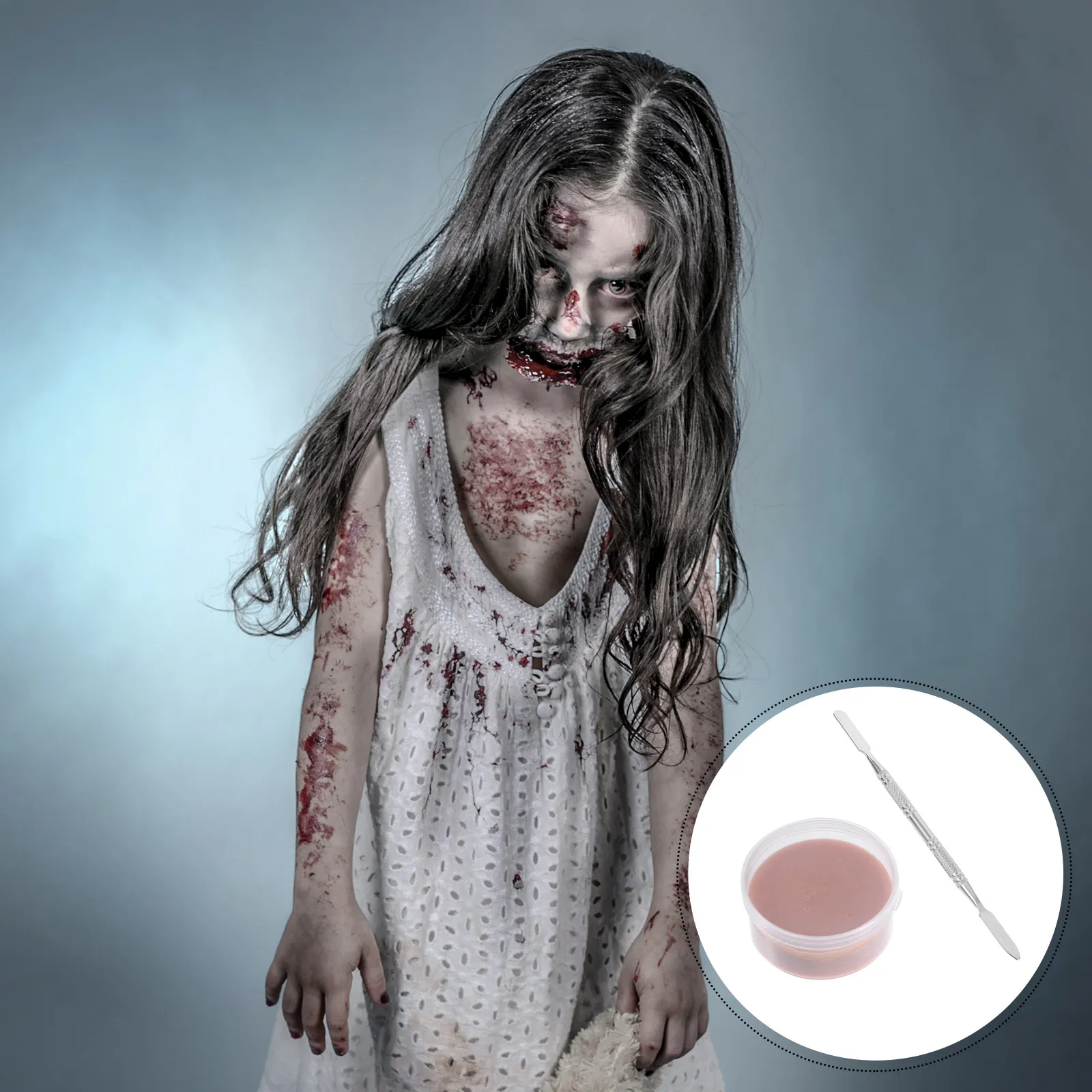 2Pcs Safe Special Effects Skin Wax Set for Artistic Makeup Scar Simulation Prosthetic Application Halloween Festival Fancy Dress