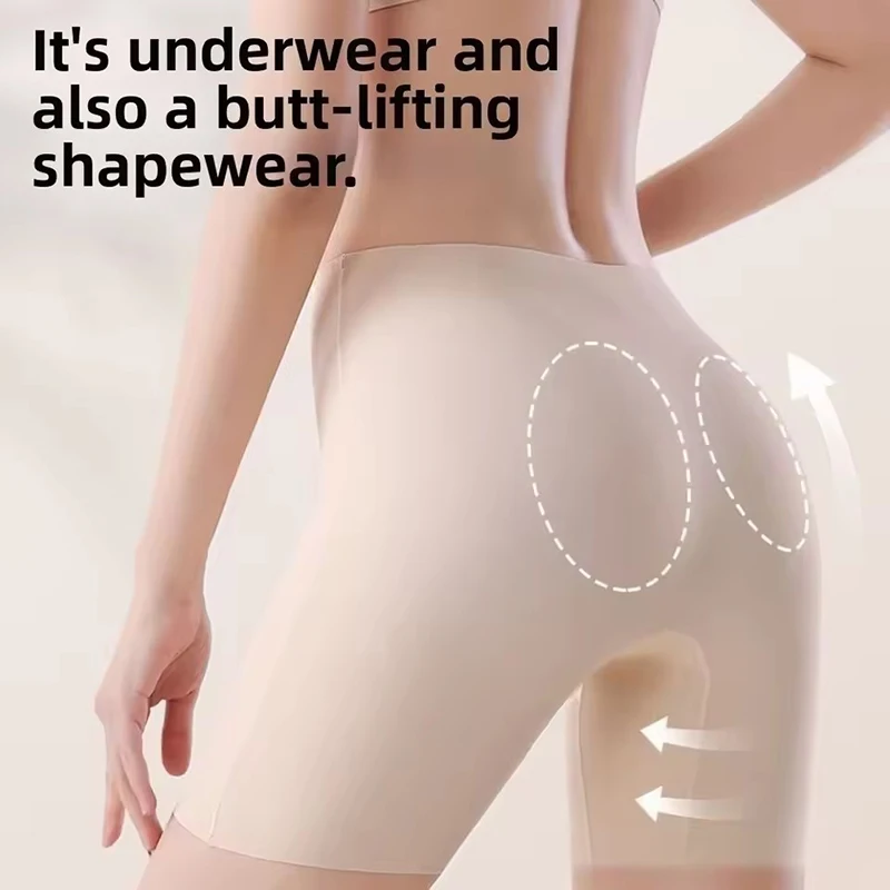 سلس عالية الخصر السراويل سراويل للنساء البطن التحكم بعقب رافع الحرير الجليد سلامة السراويل ملابس داخلية رياضية بويشورت الملاكمين #2