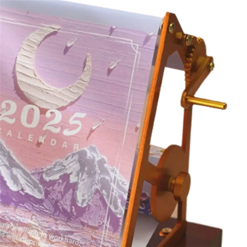SR-2025 المعادن كرنك اليد الصحافة أجندة مكتبية /رزنامة مكتبية النفط اللوحة خمر الوجه صفحة شخصية سطح المكتب الزينة