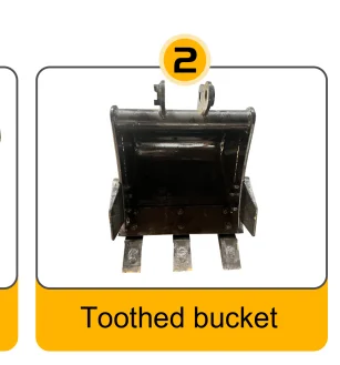 

20cm toothed bucket, 60cm rake