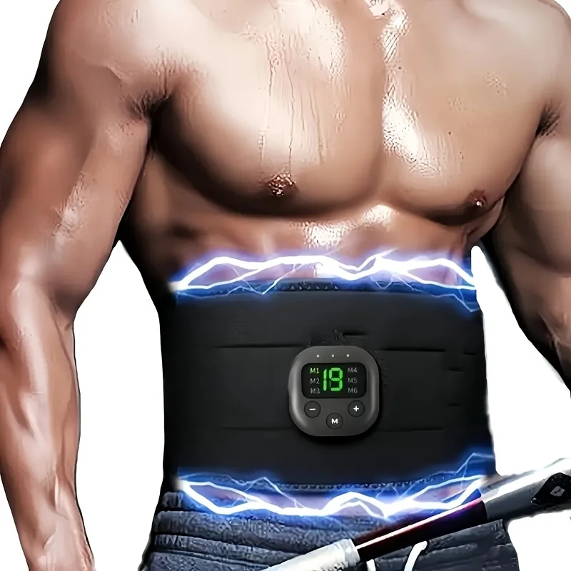 

Rechargeable Body Massager Belt, Abdominal Trainer Muscle , Smart Fitness Vibration Belt Unisex Man And Woman Gift Fitness Trai