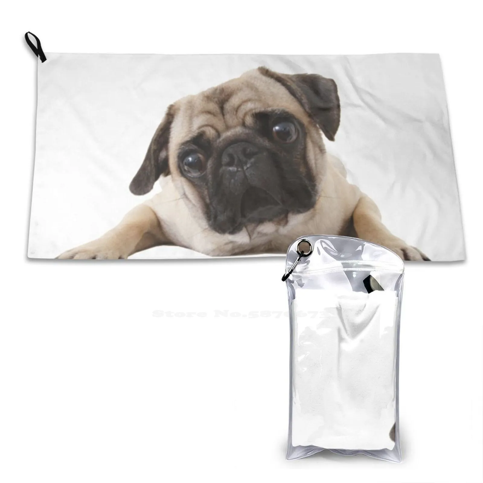 Pug Soft Towel Quick Dry Beach Towel Pugs Not Drugs Dogs Puppy Puppies Pupper Doggo Minimal Aesthetic