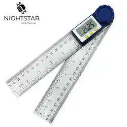 7 Inch Digital Protractor 200mm Digital Angle Finder Protractor Ruler Meter Inclinometer Goniometer Level Electronic Angle Gauge