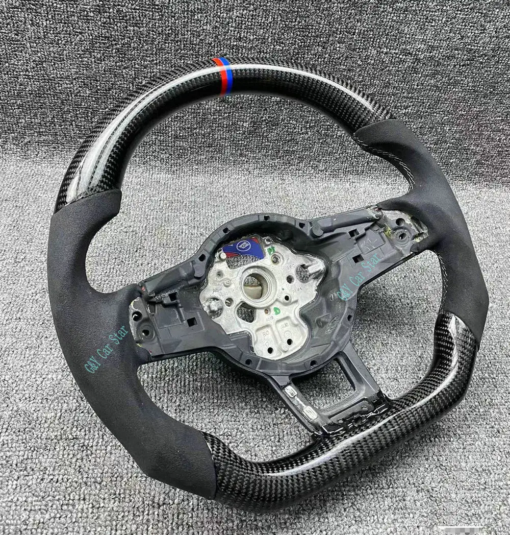 100% Real Carbon Fiber Car Steering Wheel For Volkswagen VW Golf 7 GTI Golf 7R Golf 7 Rline