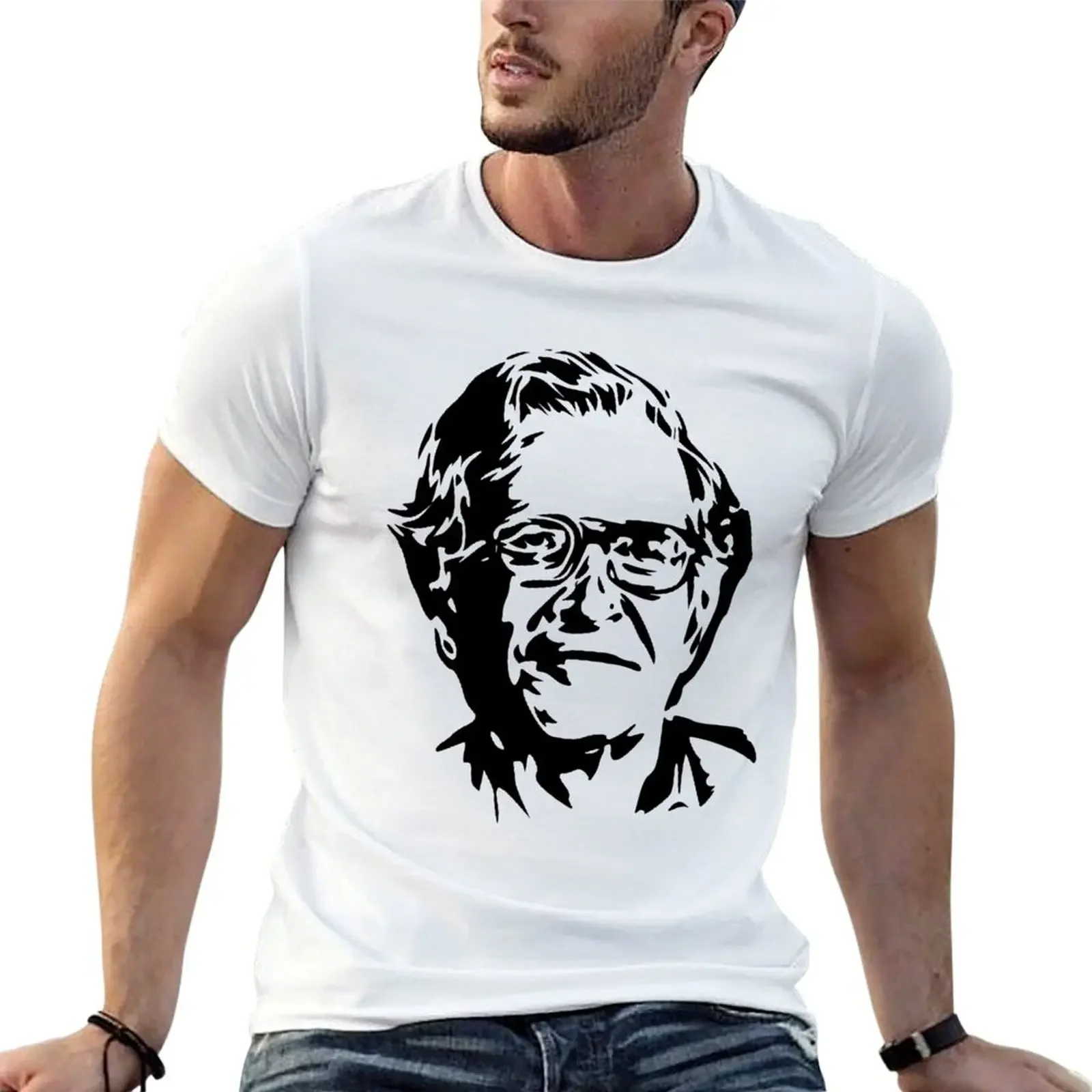 Noam Chomsky stencil T-Shirt plus sizes valentines boutique clothes mens designer t shirt