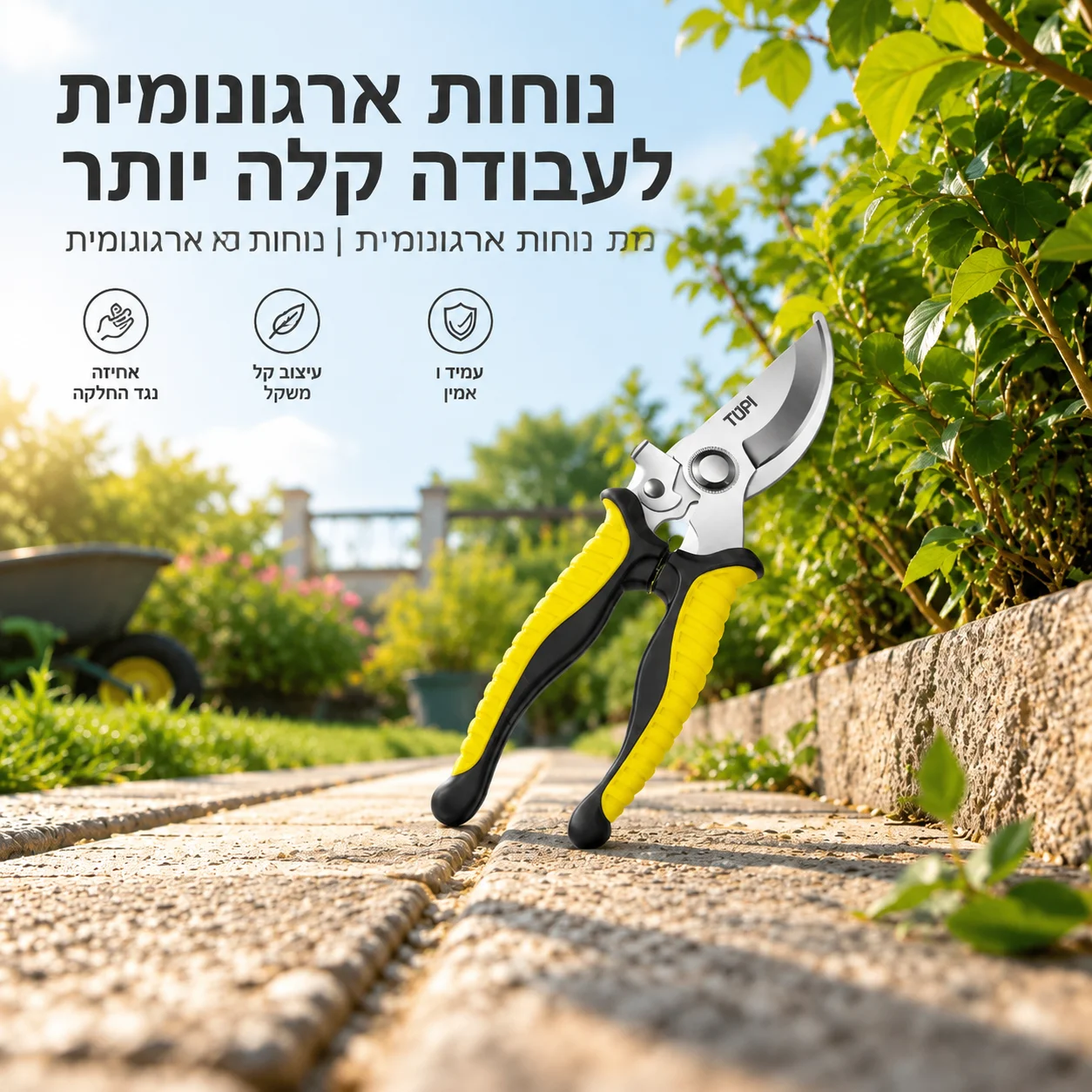 One-handed Pruning Shears Garden Scissors Sharp Bypass Pruning Shears Tree Flower Trimmers Secateurs Garden Beak Scissors Pruner