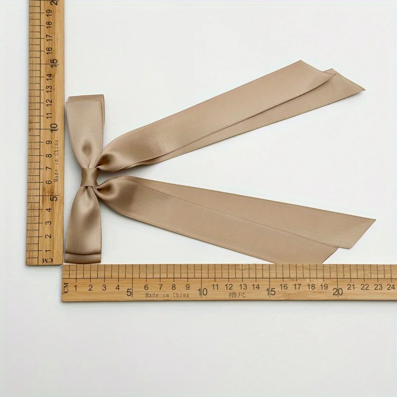 New double-layer satin ribbon bow duck bill clip women's OL fashion hairpin image 4