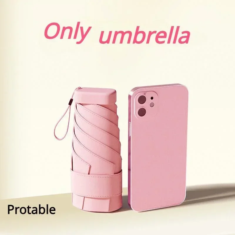 Anti UV  Super Mini Pocket Compact Sun Umbrella Folding Rain Windproof Travel mini umbrella