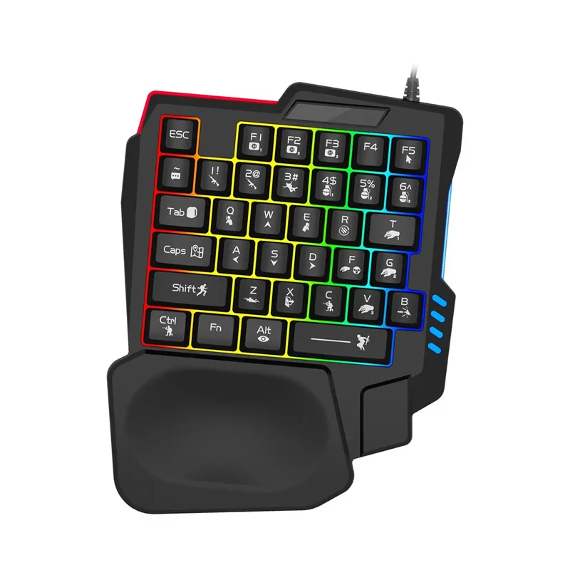 35 Key Mechanical Keyboard Gaming RGB USB Wired Mouse Gamer Keypad Backlight Game Controller For Gamer Tablet PC Laptop