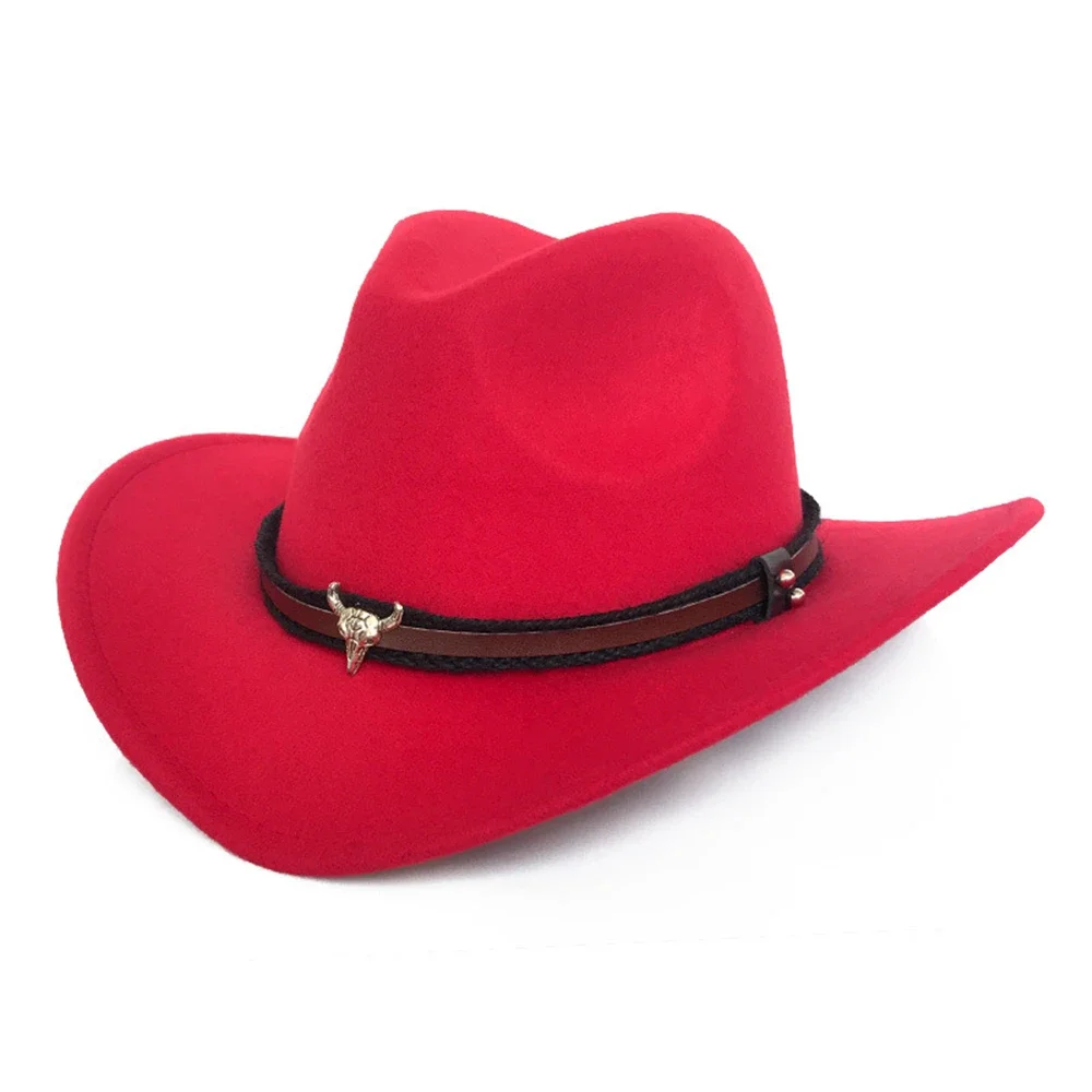 

BUTTERMERE Western Cowboy Hat Women Men Cow Gentleman Jazz Sombreros Hombre Cap Vintage Autumn Winter Elegant Lady Cowgirl Hats