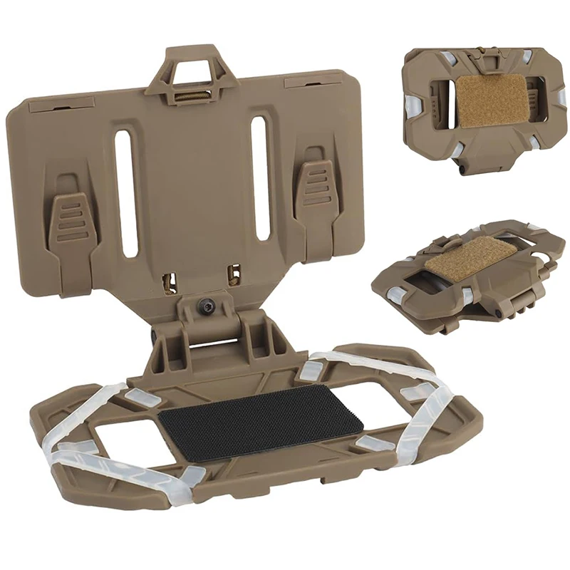 Tactical Admin Phone Platform Molle Cell Phone Holder Carrier Phone Mount with H Harness Strap Shoulder Harness for Screen Size