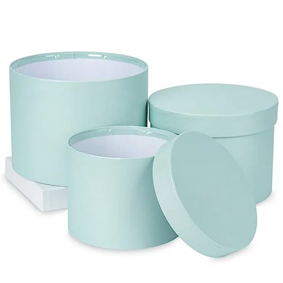 

Baby Gift Box Round Gift Boxes with Lids Set of 3 Nesting Gift Boxes for Presents Assorted Sizes Flower Boxes for Arrangements