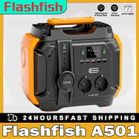 Flashfish A501 500W Portable Power Station 540Wh AC 230V Power Battery 1000W Peak Solar Generator for Outdoor Camping
