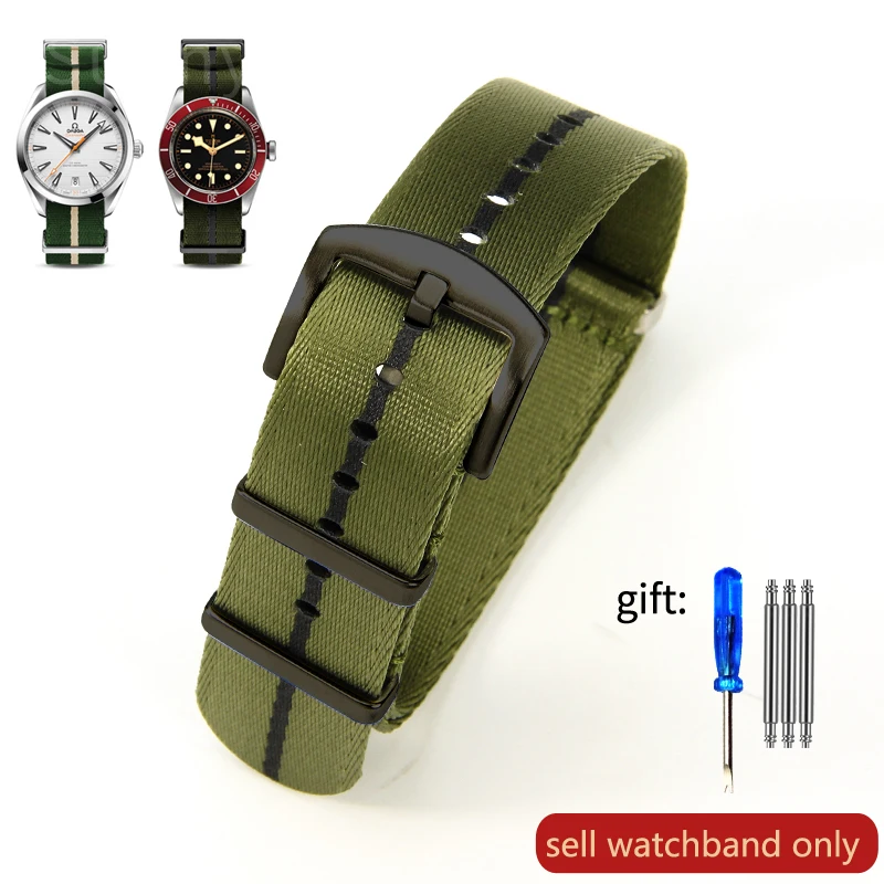 Hochwertiges Nylon-Uhrenarmband für Omega Seamaster 300 Water Ghost Party 20 mm 22 mm für Mido Rolex Tudor Militäruhrenarmband