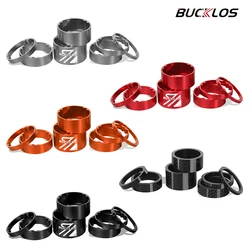 11PCS BUCKLOS Bicycle Headset Washer Fork Stem Spacer MTB 28.6mm Aluminum Alloy Bike Headset Spacers 1-1/8'' Bike Fork Spacer