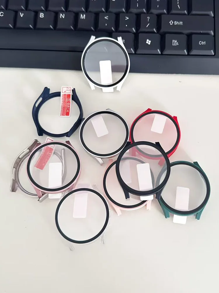 Vetro temperato + custodia per Samsung Galaxy Watch 7/6/5/4/FE cover protezione schermo paraurti PC Galaxy watch 7 6 44mm 40mm Accessori