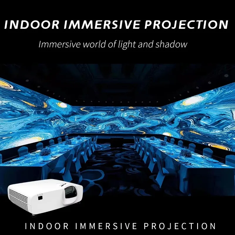 Interactive 360-Degree Wall Immersive Projection Room Creative Restaurant Experience Immersive Restaurant Projection