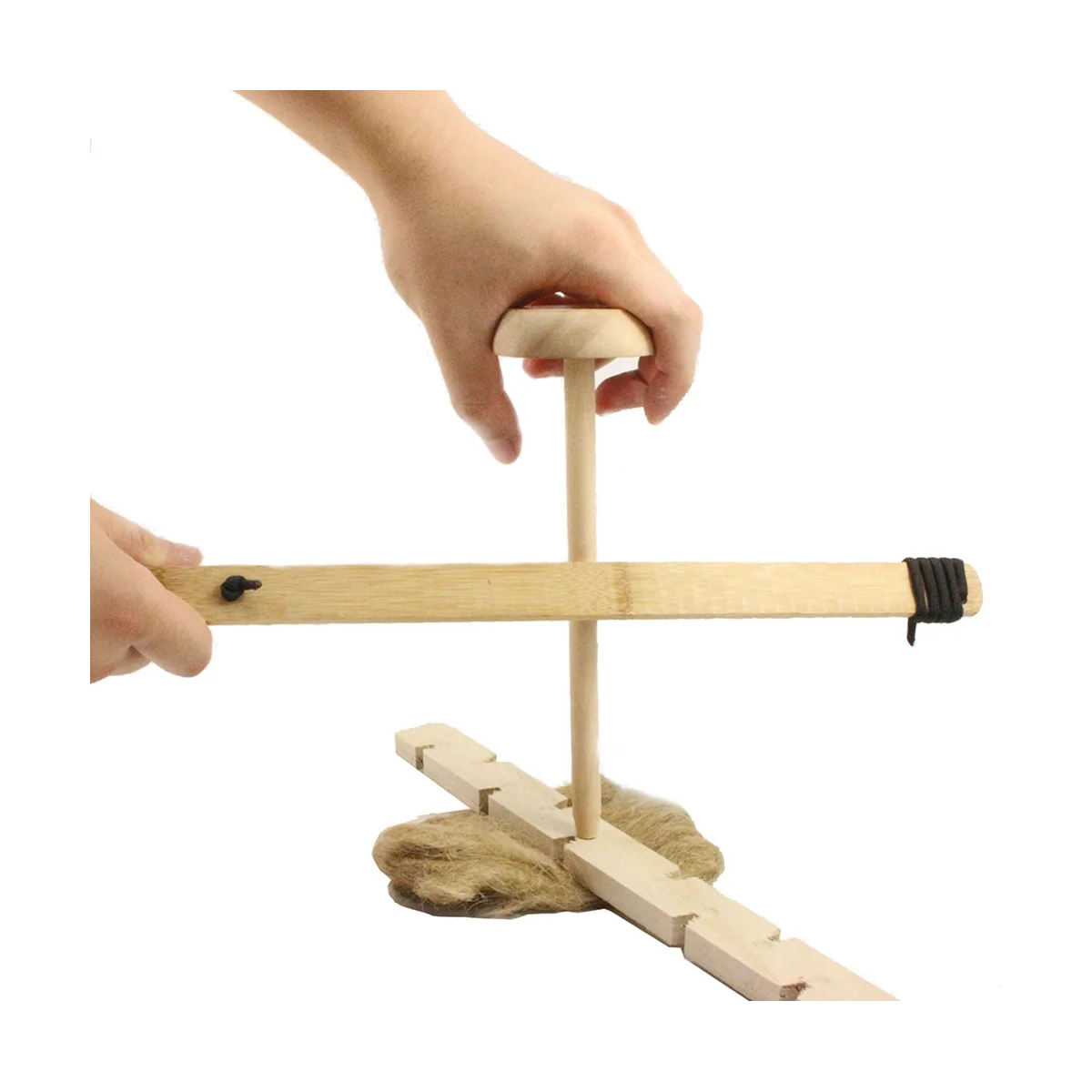 เจาะไม้เพื่อจุดไฟท่อเจาะคู่กลางแจ้งเครื่องมือดับเพลิงทำจากไม้เพื่อความอยู่รอด