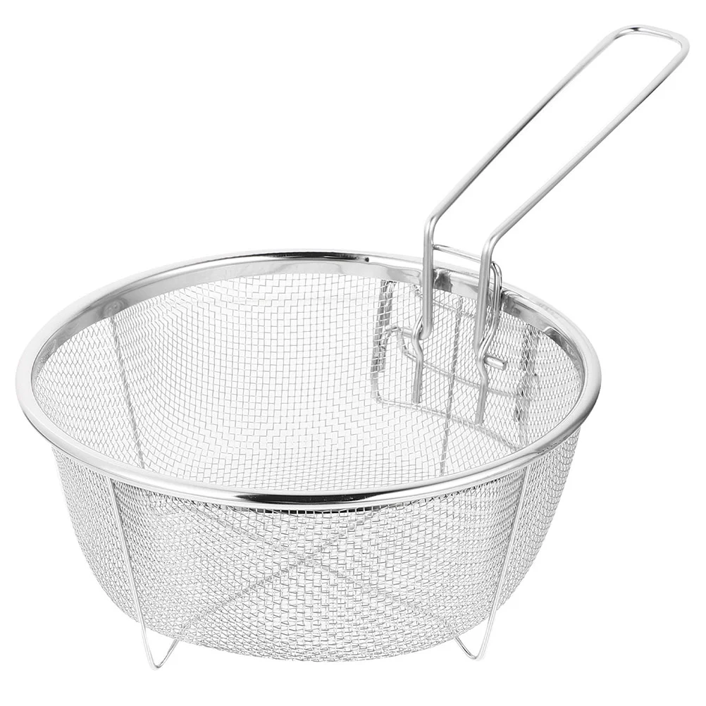 

Stainless Steel Frying Basket Pasta Fryers Colander Spaghetti Strainer Deep Pot Baskets Only Metal Noodle