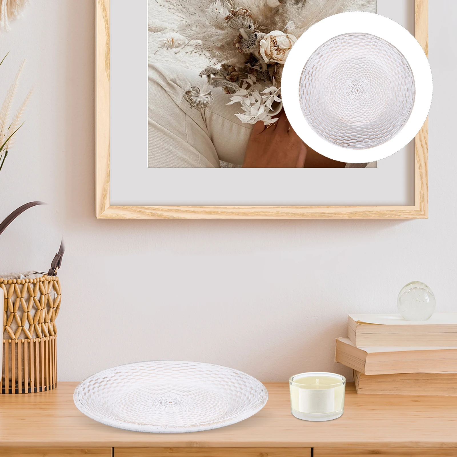 

Vintage Wooden Wall Hanging Decor Plate Natural Minimalist for Jewelry Storage Perfume Organizer Home Decoration Trinket Display