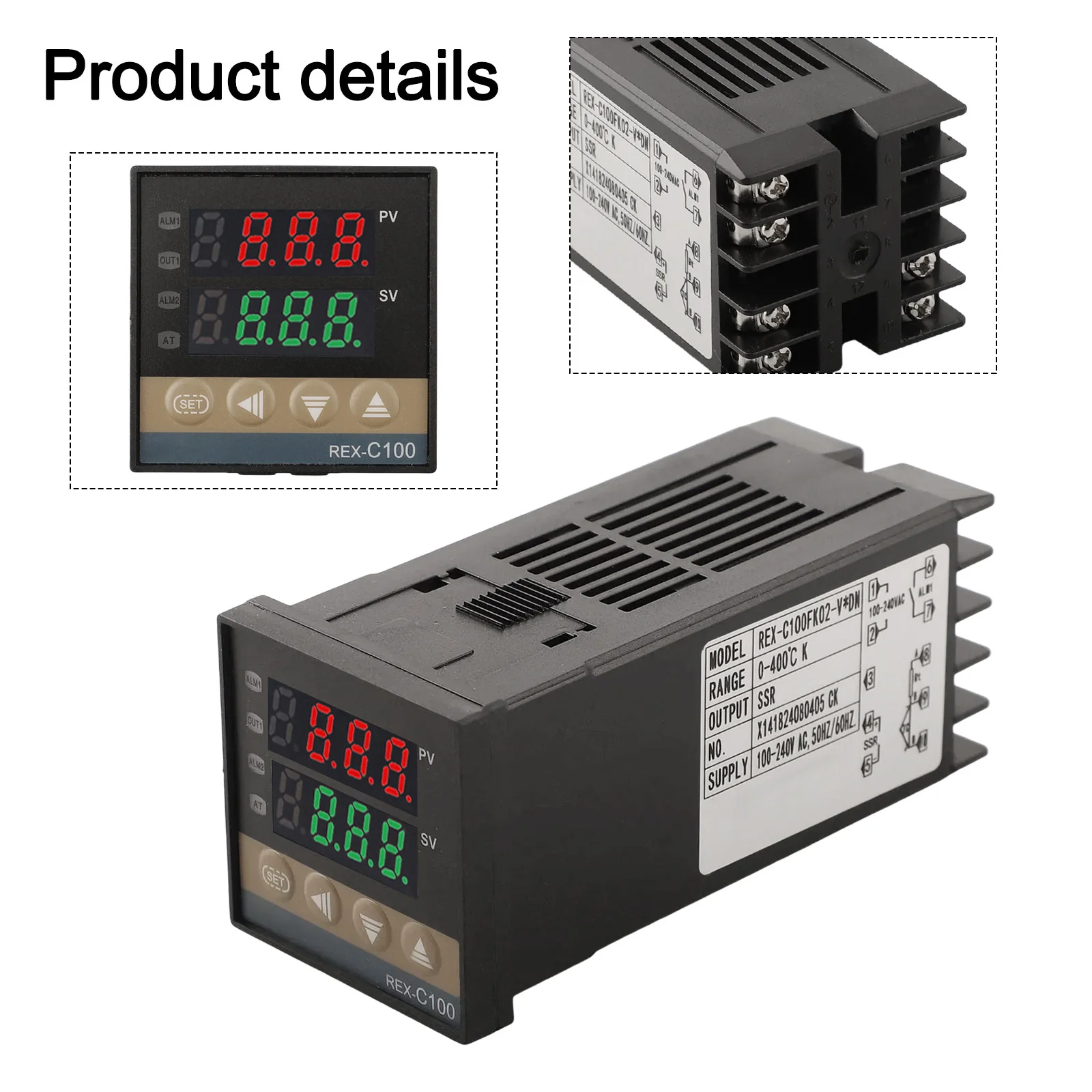 AC250V 3A Relay Temperature Control For Labs Digital Temperature Controller Solid State Relay Stainless Steel Material