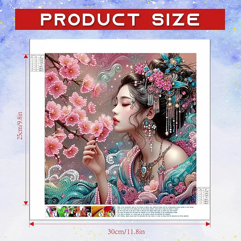 5D DIY Diamond Painting Set, Beauty Diamond Painting, Irregular Diamond Embedding, Perfect Gift for Family Members