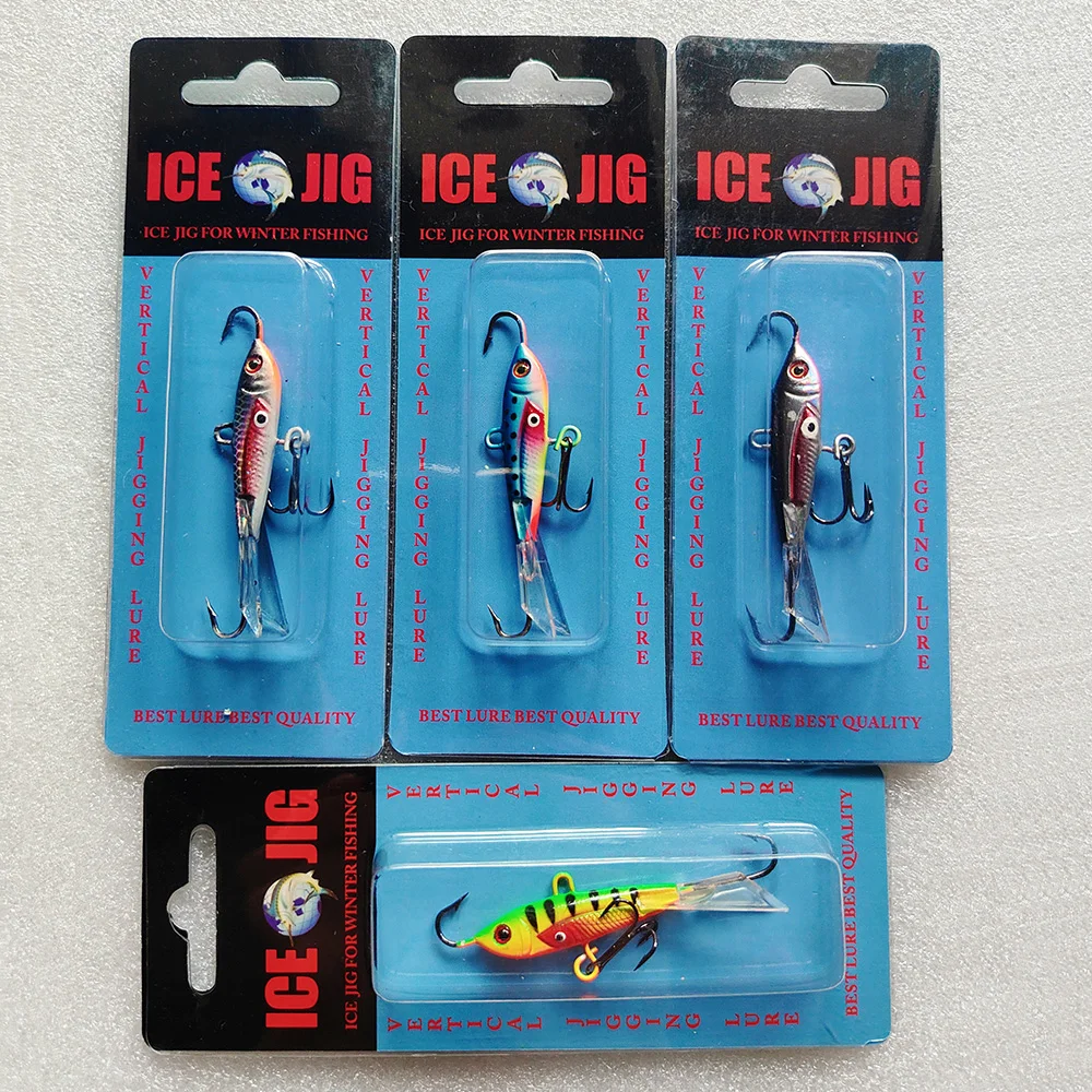 Winter Ice Fishing Lure Jigging 6cm 10.5g Vibration Balance Jig Bait Wobbler For Bass Pike Perch